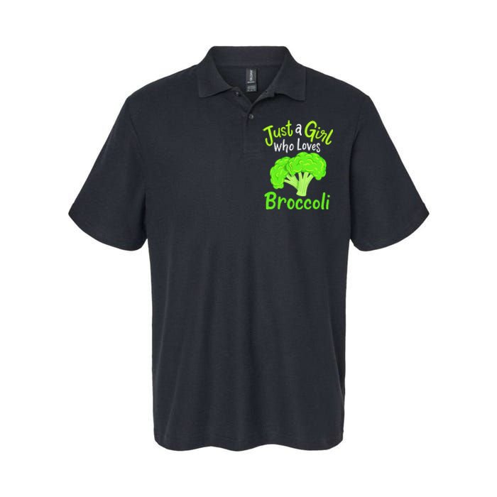 Fun Cute Just A Girl Who Loves Broccoli Softstyle Adult Sport Polo