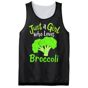 Fun Cute Just A Girl Who Loves Broccoli Mesh Reversible Basketball Jersey Tank