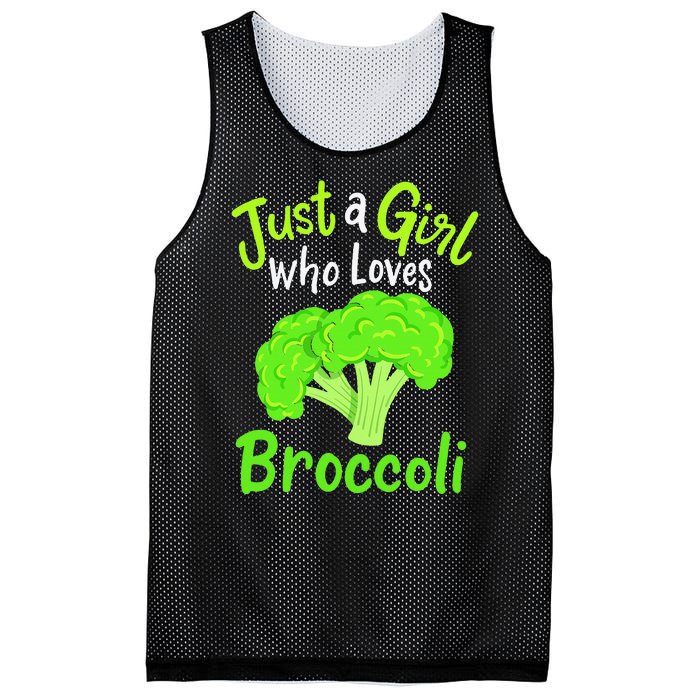 Fun Cute Just A Girl Who Loves Broccoli Mesh Reversible Basketball Jersey Tank