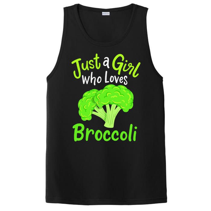 Fun Cute Just A Girl Who Loves Broccoli PosiCharge Competitor Tank