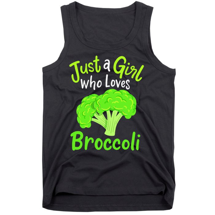 Fun Cute Just A Girl Who Loves Broccoli Tank Top