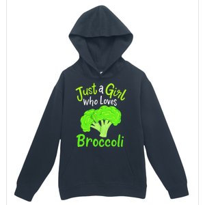 Fun Cute Just A Girl Who Loves Broccoli Urban Pullover Hoodie