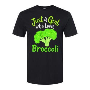 Fun Cute Just A Girl Who Loves Broccoli Softstyle CVC T-Shirt