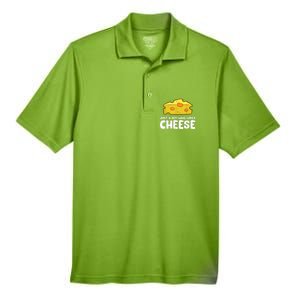 Funny Cheese Just A Boy Who Loves Cheese Men's Origin Performance Piqué Polo