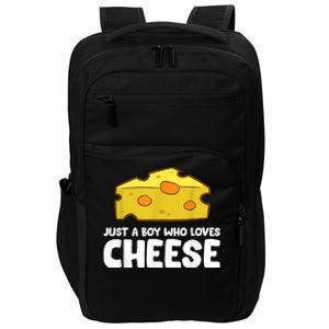 Funny Cheese Just A Boy Who Loves Cheese Impact Tech Backpack