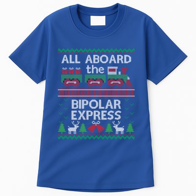 Funny Christmas Jumper Bipolar Express Train Gift Tall T-Shirt
