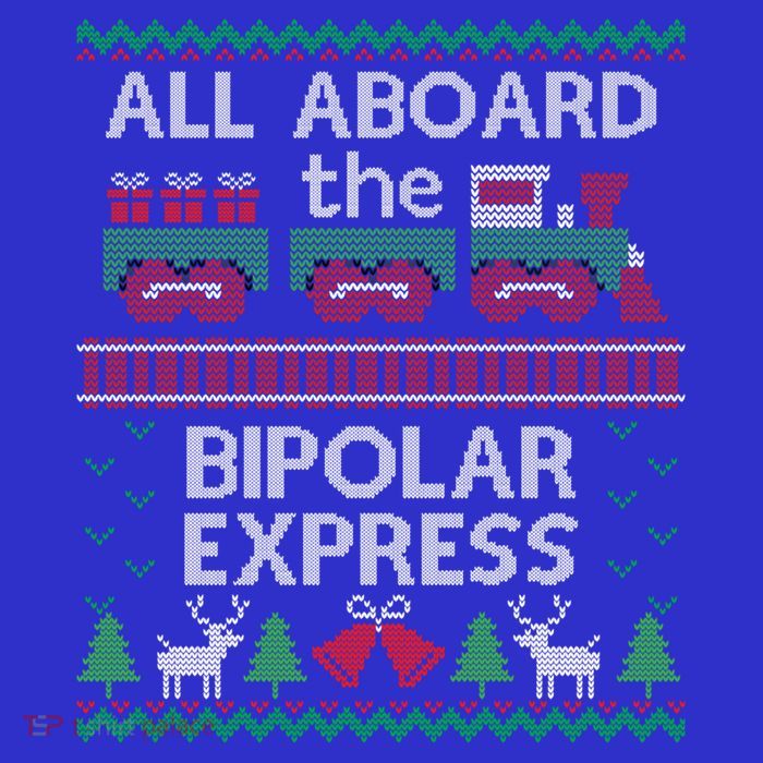 Funny Christmas Jumper Bipolar Express Train Gift Visor