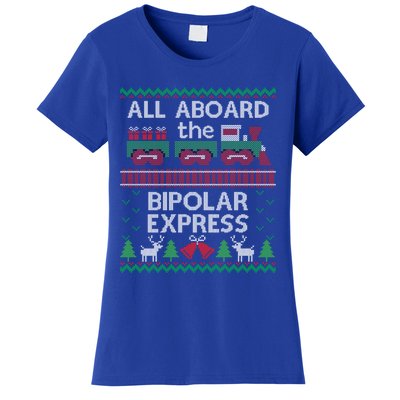 Funny Christmas Jumper Bipolar Express Train Gift Women's T-Shirt