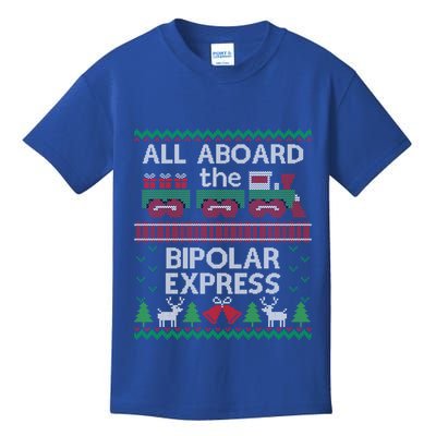 Funny Christmas Jumper Bipolar Express Train Gift Kids T-Shirt