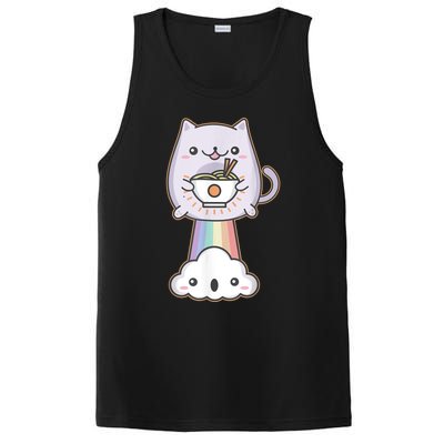 Farting Cat Japanese Ramen Noodle Kawaii Anime Gift PosiCharge Competitor Tank