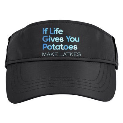 Funny Chanukah Jewish If Life Gives You Potatoes Make Latkes Adult Drive Performance Visor