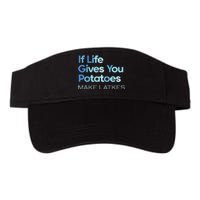 Funny Chanukah Jewish If Life Gives You Potatoes Make Latkes Valucap Bio-Washed Visor