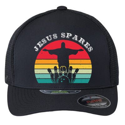 Funny Christian Jesus Spares Bowling Flexfit Unipanel Trucker Cap