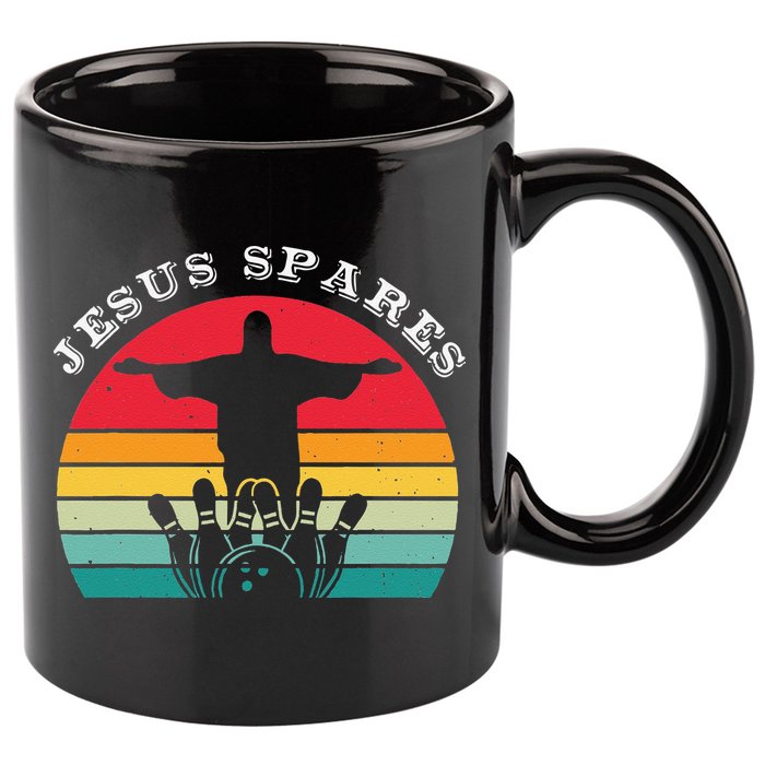 Funny Christian Jesus Spares Bowling 11oz C Handle Ceramic Mug