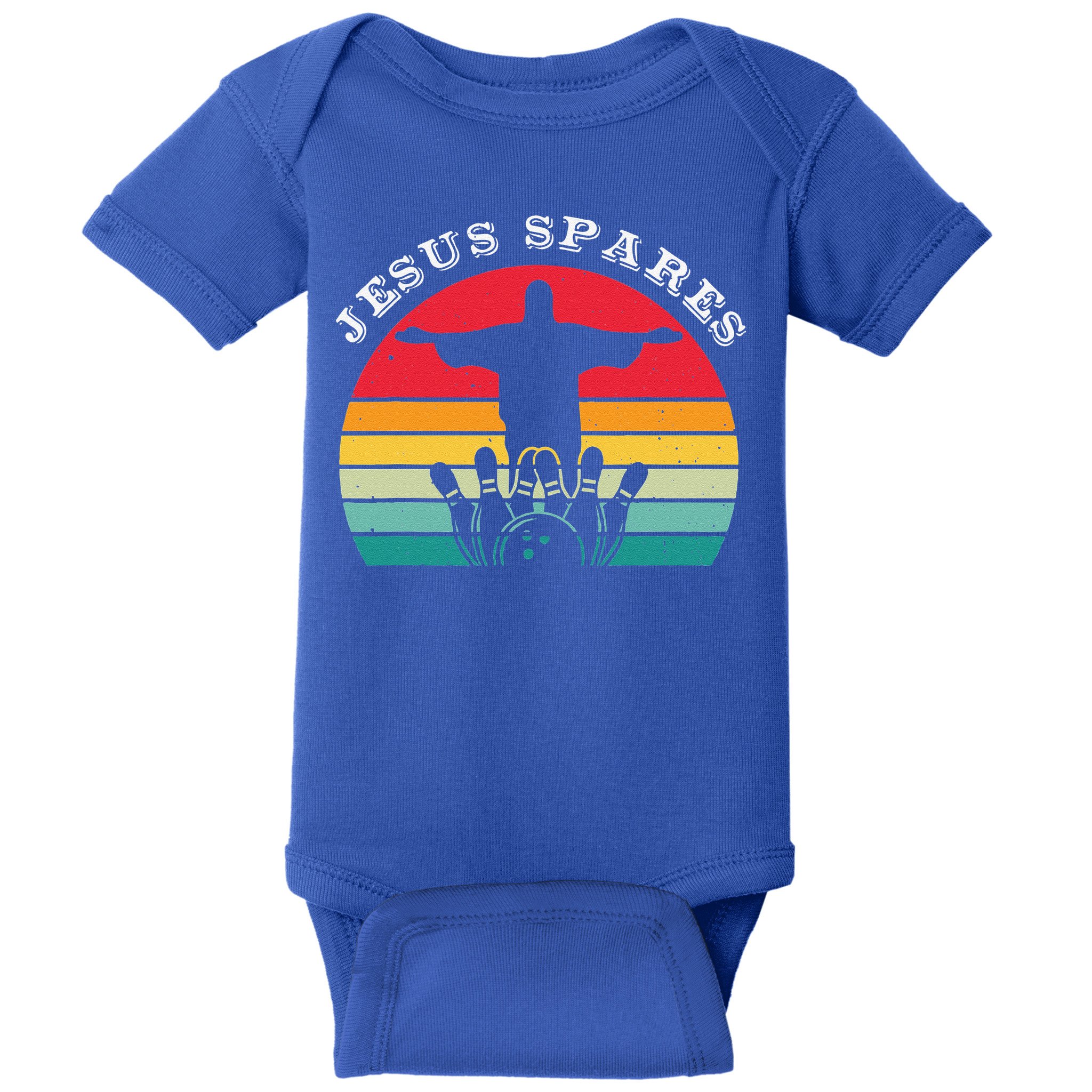 Funny Christian Jesus Spares Bowling Baby Bodysuit