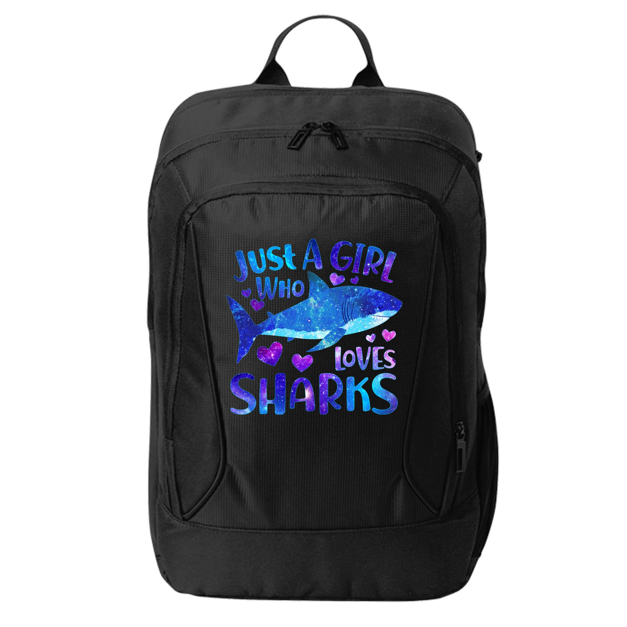 Funny Cute Just A Girl Who Loves Sharks City Backpack