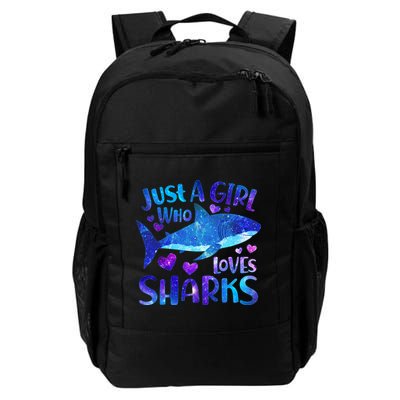 Funny Cute Just A Girl Who Loves Sharks Backpack