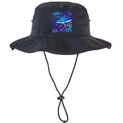 Funny Cute Just A Girl Who Loves Sharks Bucket Hat