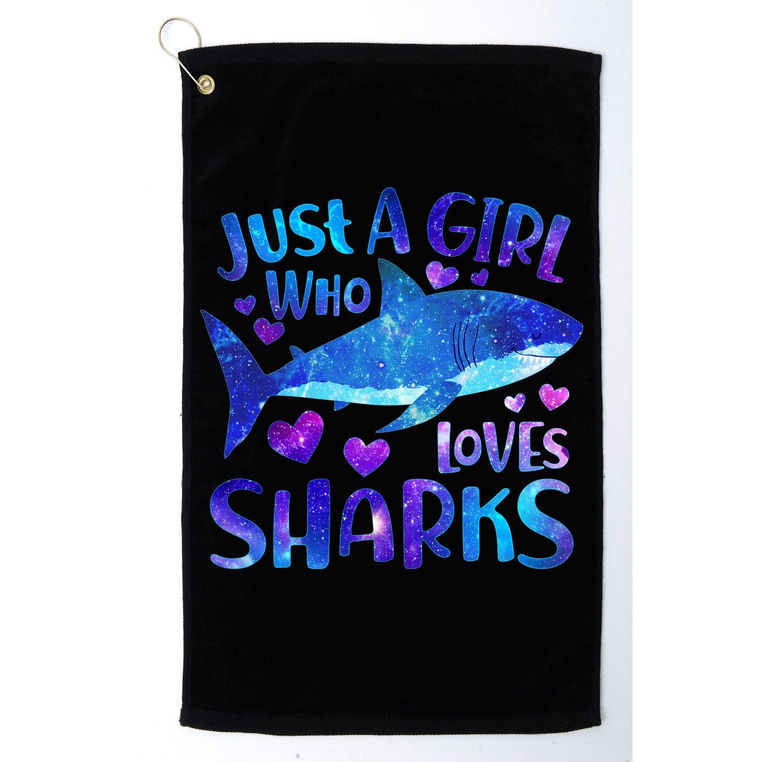 Funny Cute Just A Girl Who Loves Sharks Golf Towel