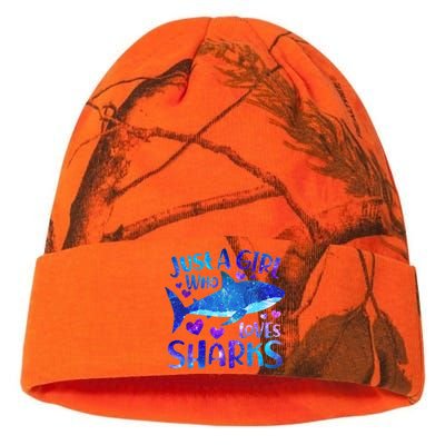 Funny Cute Just A Girl Who Loves Sharks Kati Licensed 12" Camo Beanie