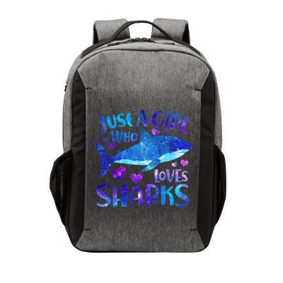 Funny Cute Just A Girl Who Loves Sharks Vector Backpack