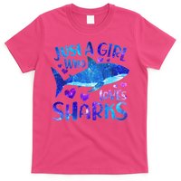 Funny Cute Just A Girl Who Loves Sharks T-Shirt