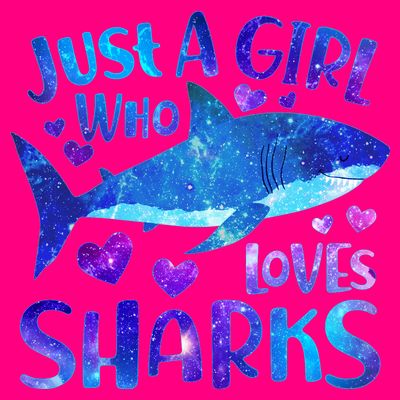 Funny Cute Just A Girl Who Loves Sharks T-Shirt