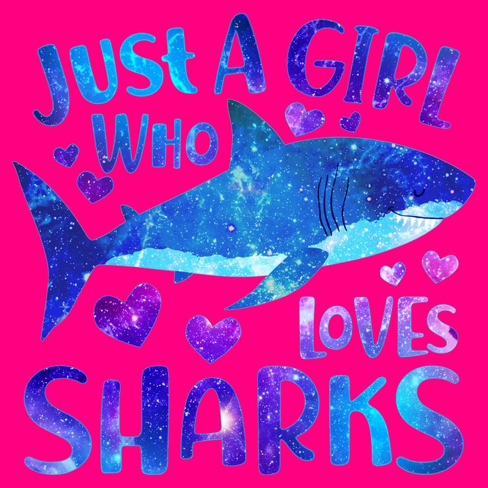 Funny Cute Just A Girl Who Loves Sharks T-Shirt