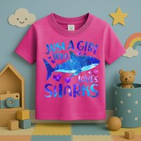 Funny Cute Just A Girl Who Loves Sharks Toddler T-Shirt