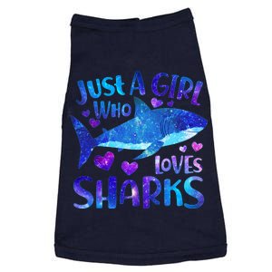 Funny Cute Just A Girl Who Loves Sharks Doggie Tank