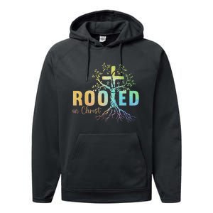 Faith Christian Jesus Lovers Rooted In Christ Performance Fleece Hoodie