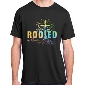 Faith Christian Jesus Lovers Rooted In Christ Adult ChromaSoft Performance T-Shirt