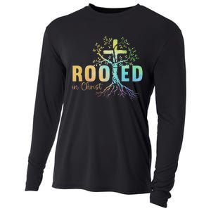 Faith Christian Jesus Lovers Rooted In Christ Cooling Performance Long Sleeve Crew