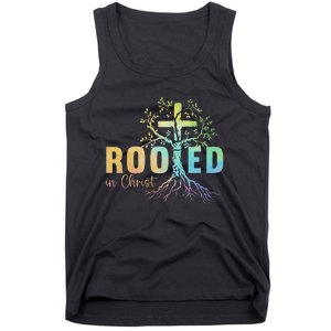 Faith Christian Jesus Lovers Rooted In Christ Tank Top