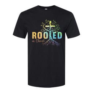 Faith Christian Jesus Lovers Rooted In Christ Softstyle CVC T-Shirt