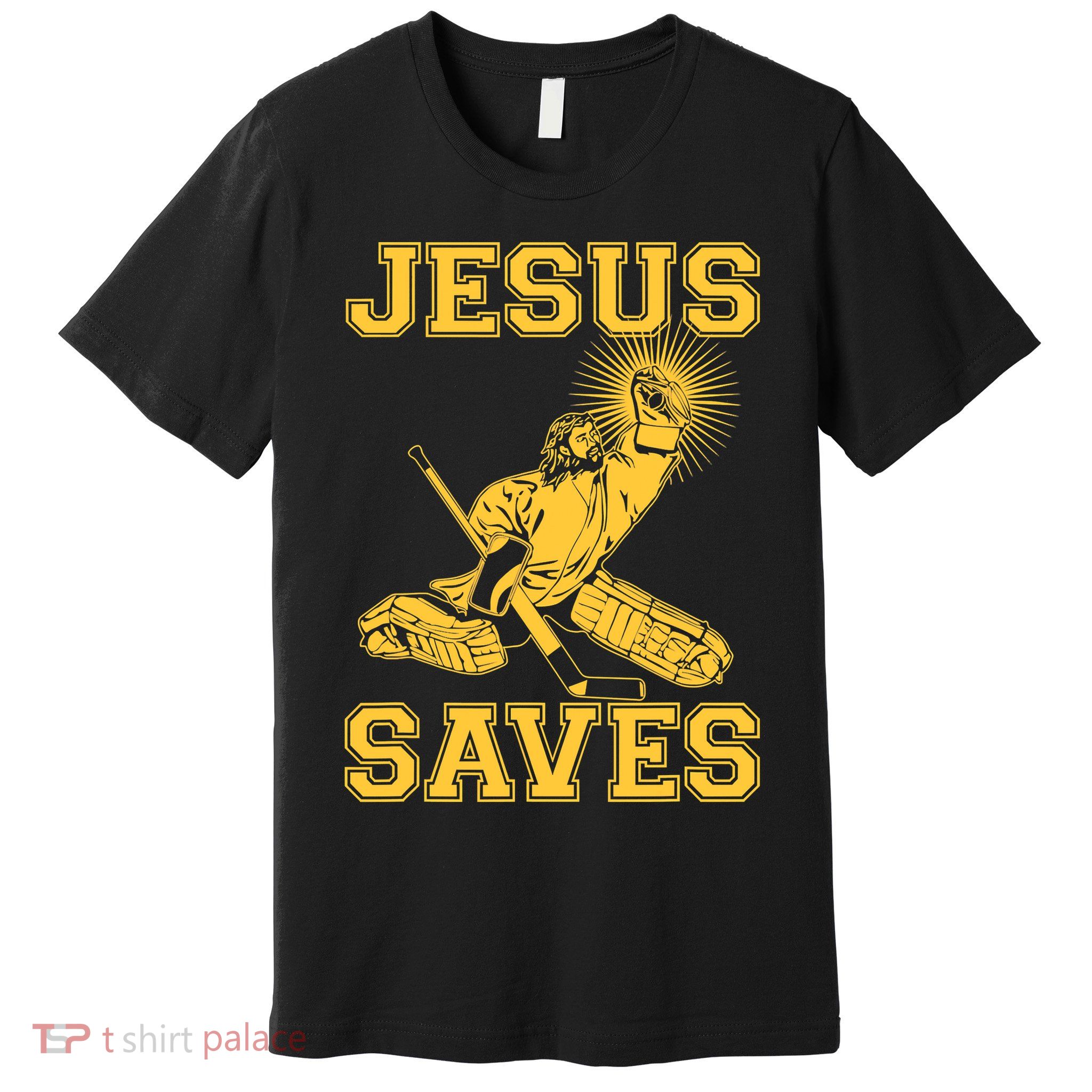 Funny Christian Jesus Saves Hockey Premium T-Shirt