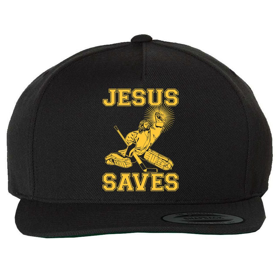 Funny Christian Jesus Saves Hockey Wool Snapback Cap