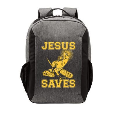 Funny Christian Jesus Saves Hockey Vector Backpack