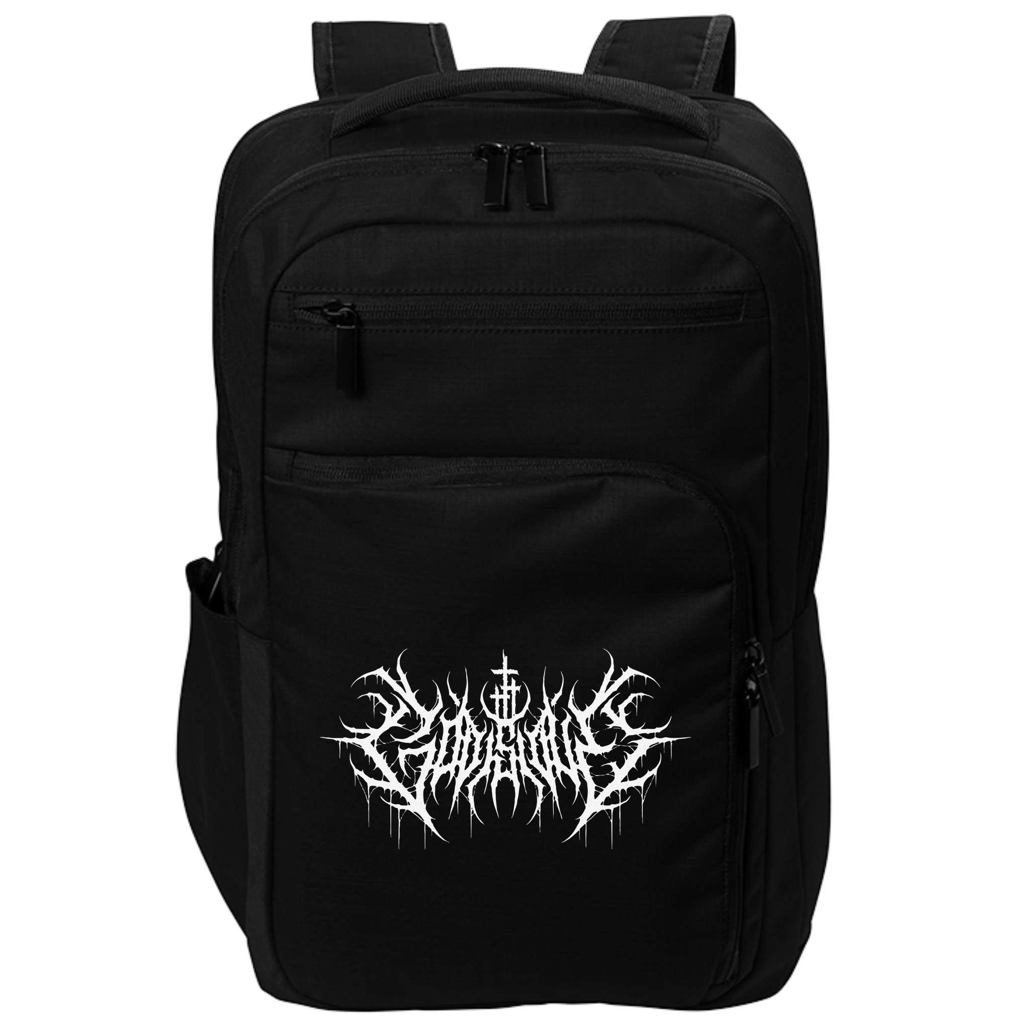 Funny Cross Jesus God Is Love Death Metal Design Impact Tech Backpack