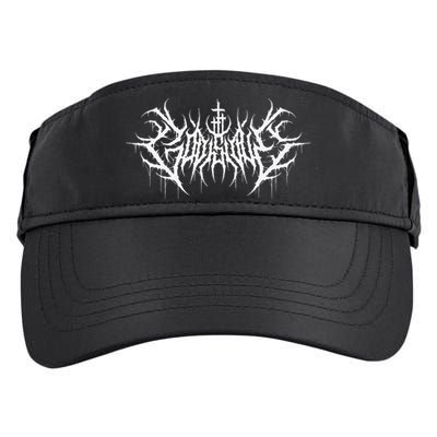Funny Cross Jesus God Is Love Death Metal Design Adult Drive Performance Visor