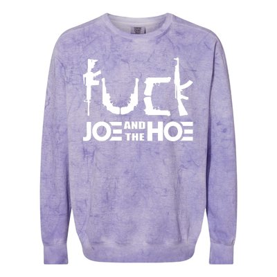 FCK Biden Joe And The Hoe Guns Control Colorblast Crewneck Sweatshirt