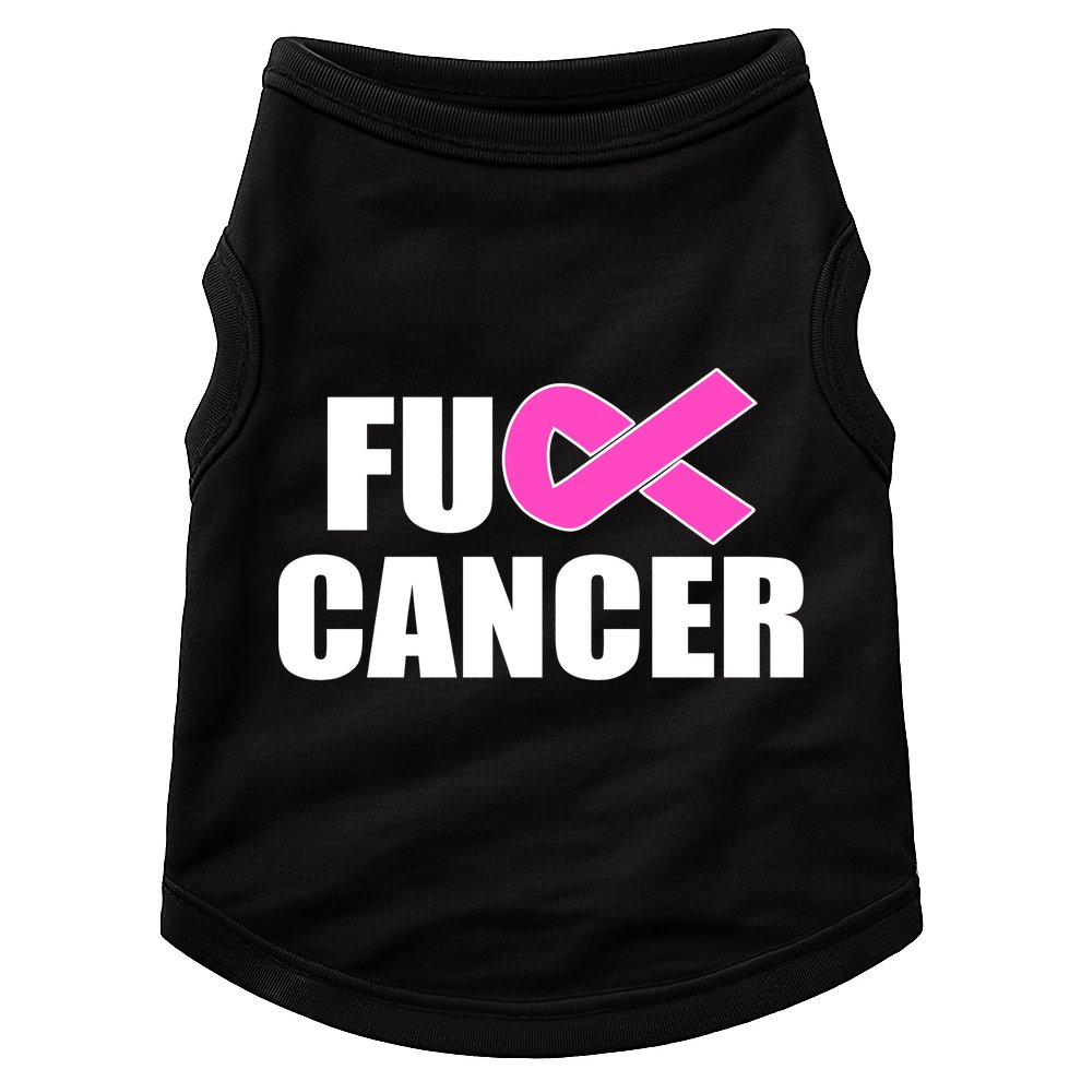 F*ck Breast Cancer Fight Logo Doggie Tank