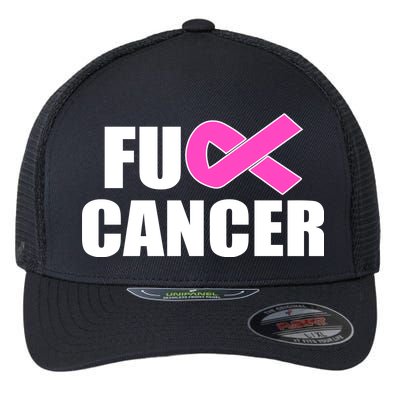 F*ck Breast Cancer Fight Logo Flexfit Unipanel Trucker Cap