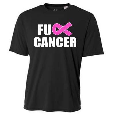 F*ck Breast Cancer Fight Logo Cooling Performance Crew T-Shirt