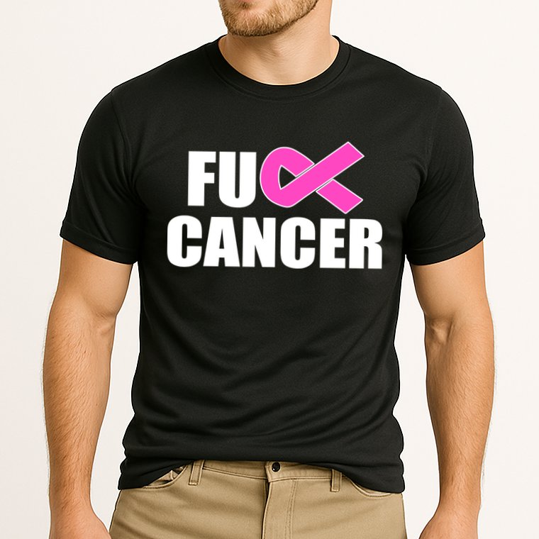 F*ck Breast Cancer Fight Logo Cooling Performance Crew T-Shirt