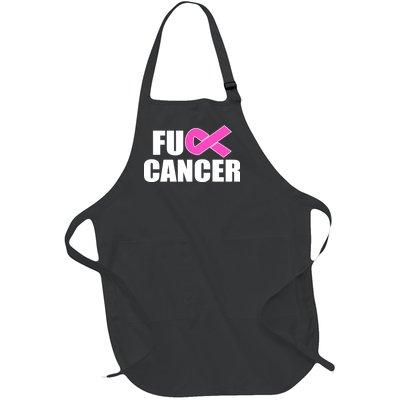 F*ck Breast Cancer Fight Logo Full-Length Apron With Pockets