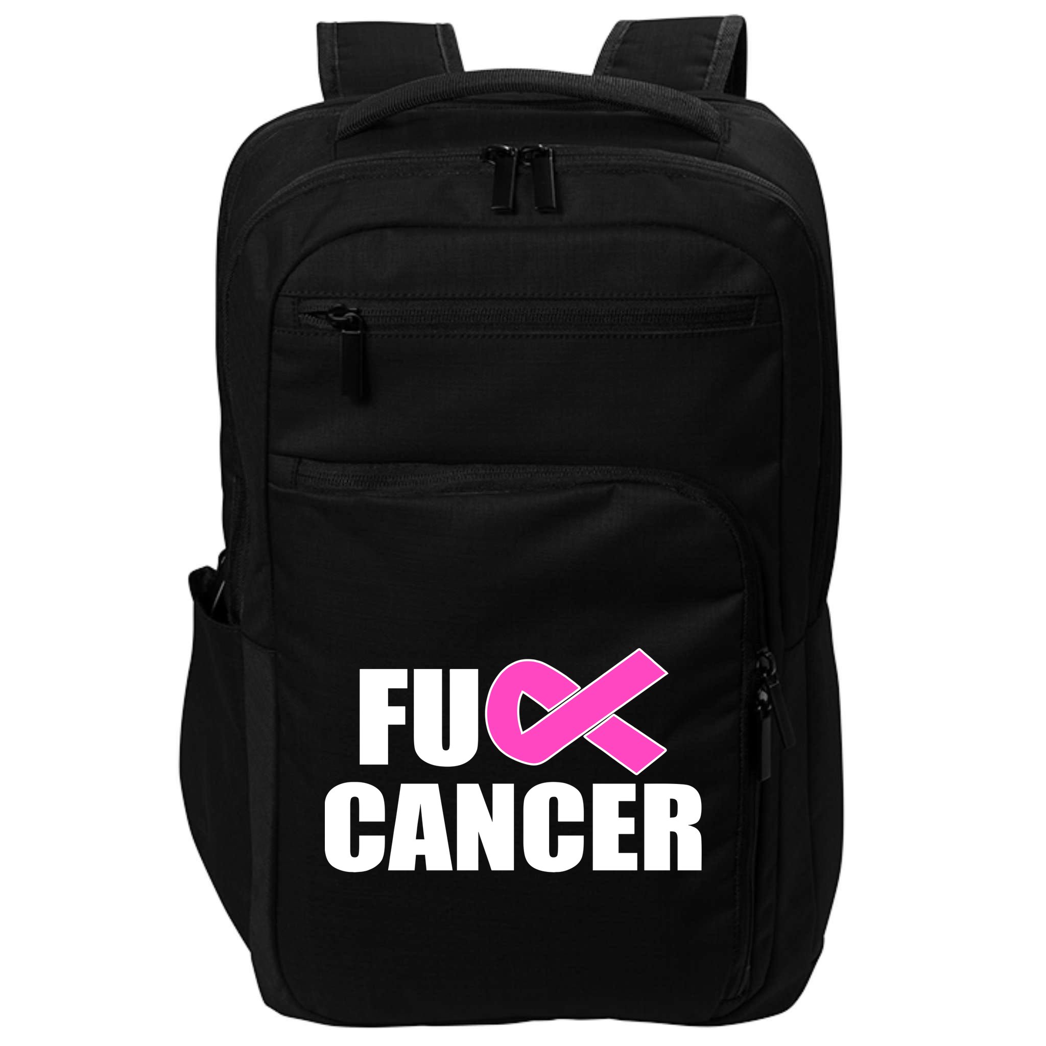 F*ck Breast Cancer Fight Logo Impact Tech Backpack