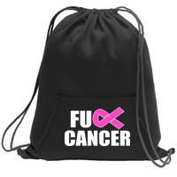 F*ck Breast Cancer Fight Logo Sweatshirt Cinch Pack Bag