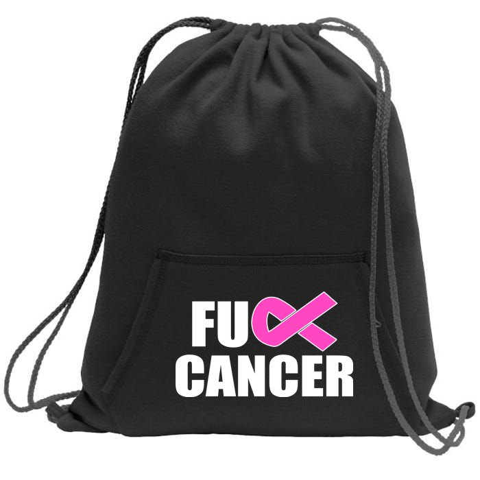 F*ck Breast Cancer Fight Logo Sweatshirt Cinch Pack Bag