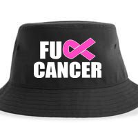 F*ck Breast Cancer Fight Logo Sustainable Bucket Hat